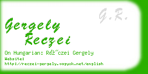 gergely reczei business card